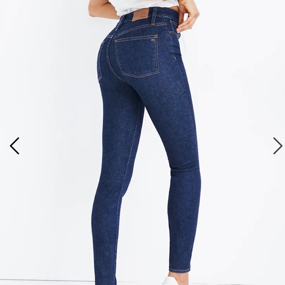 Madewell dark wash curvy high rise skinny